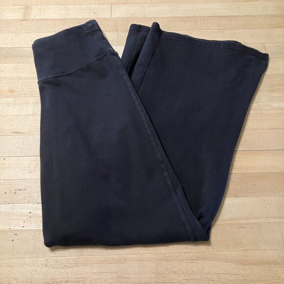 Pact Organic Womens Wide Leg Split Hem Pull On Knit Pants Size XS Black AN EXC - Picture 10 of 11